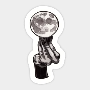 The Moon in Their Hands Sticker